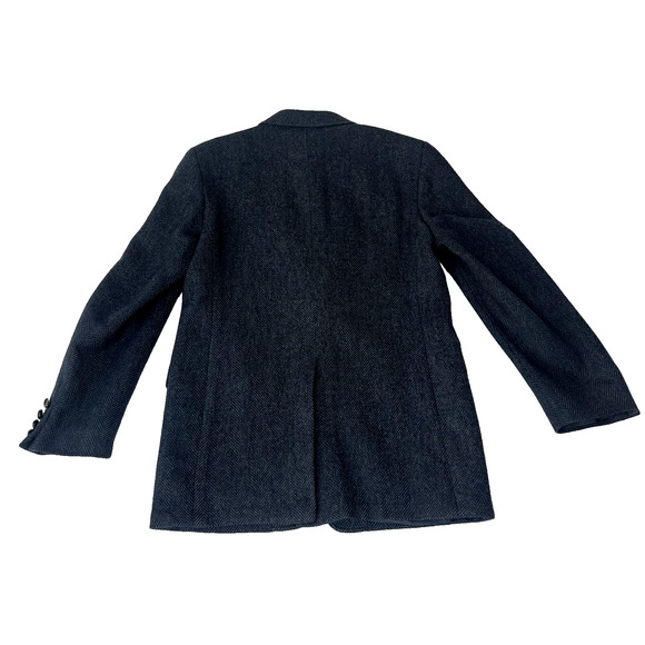 Imperial By Haggar Blazer Sport Coat Men’s 38 100% Wool Blue Herringbone USA - Picture 2 of 16